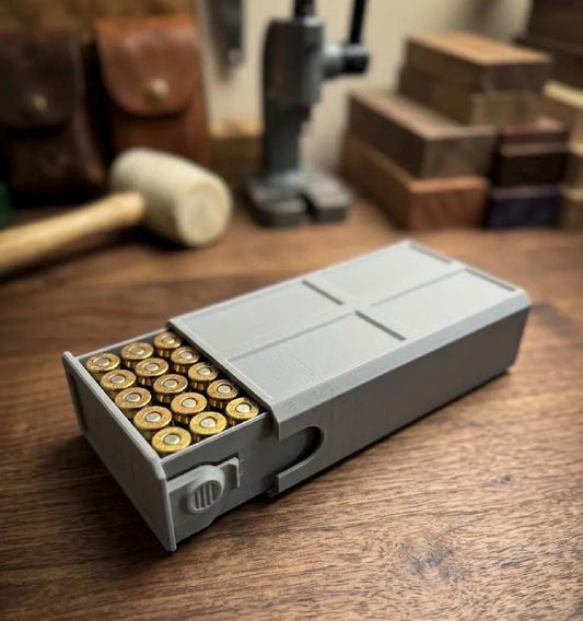 45 ACP Stackable Ammo Case – 50 Round Storage Box for Range & Reloading Ammo