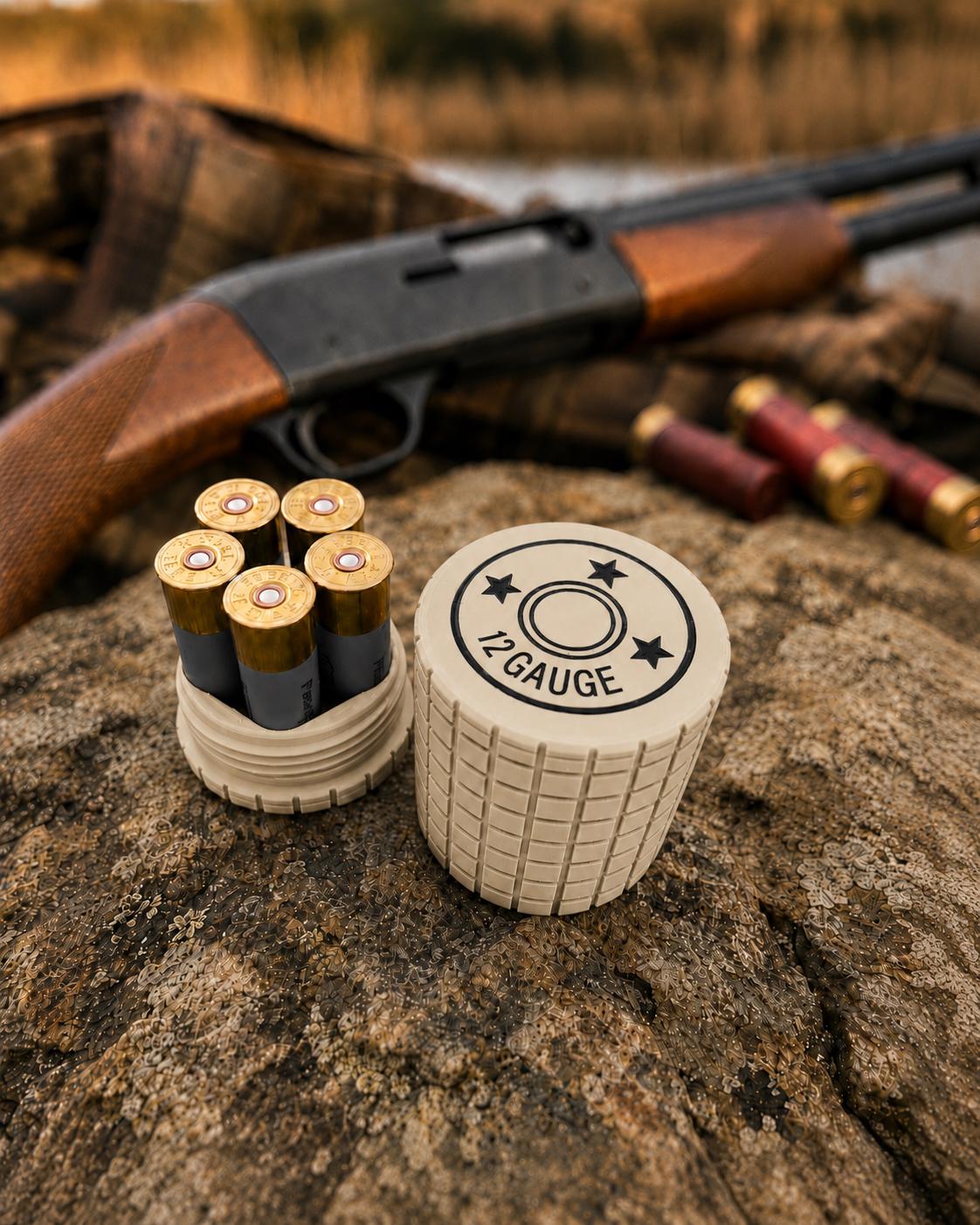 12 Gauge 5-Round Shotgun Shell Holder – Frag Pattern Ammo Storage Case