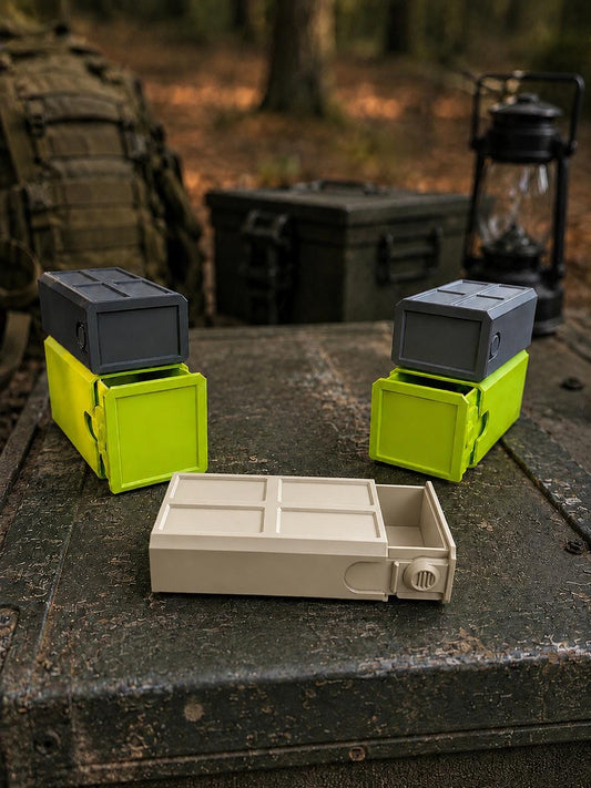 Universal Stackable Utility Case – Modular EDC Storage Box, Small Parts Organizer, Sliding Tool & Gear Case