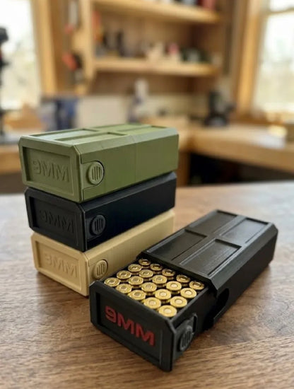 9MM Custom Printed Ammunition Stackable Storage boxes.