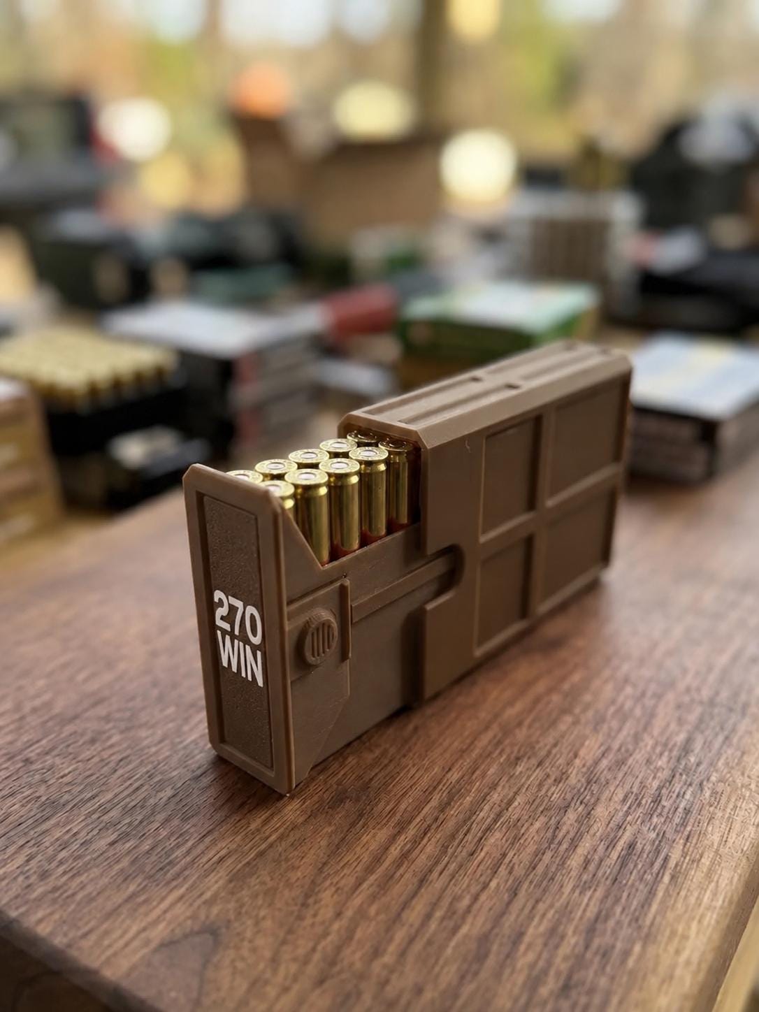 270 Winchester Magnum Ammo Box | 20 Round Stackable Storage Case | Dual-Latch Ammo Holder