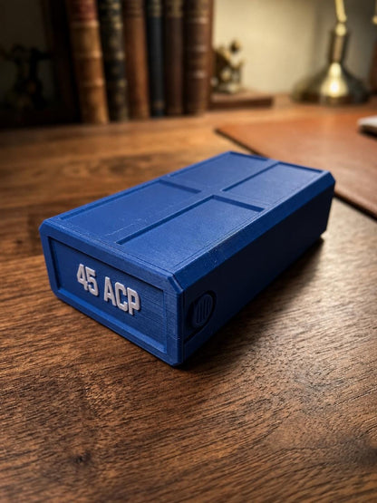 45 ACP Stackable Ammo Case – 50 Round Storage Box for Range & Reloading Ammo