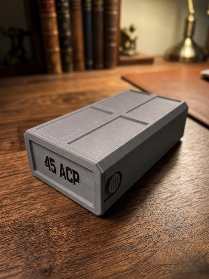 45 ACP Stackable Ammo Case – 50 Round Storage Box for Range & Reloading Ammo