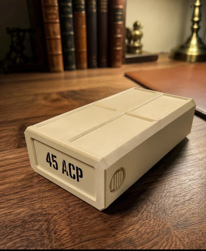 45 ACP Stackable Ammo Case – 50 Round Storage Box for Range & Reloading Ammo