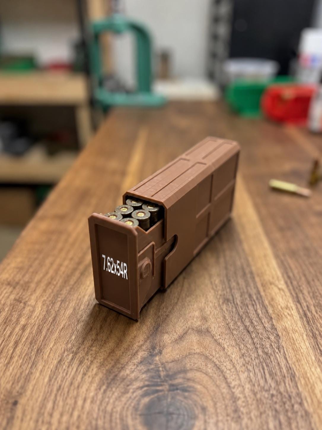 7.62x54R Ammo Storage Box – 20-Round Stackable Sliding Case