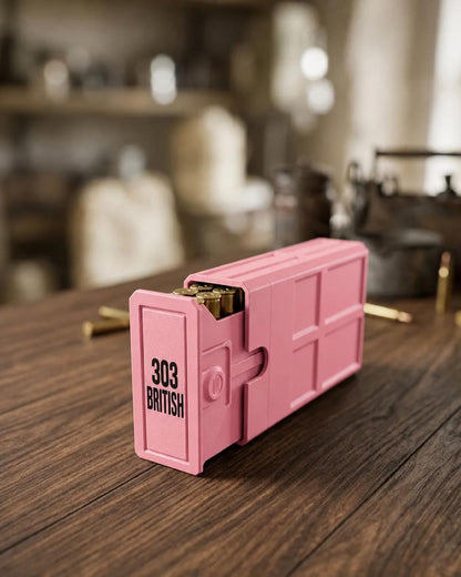 303 British Ammo Box | 20-Round Ammunition Storage Case | Stackable Sliding Cartridge Organizer