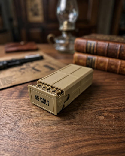 45 Colt Ammo Box – 50 Round Capacity – Stackable Sliding Drawer Ammunition Storage Case