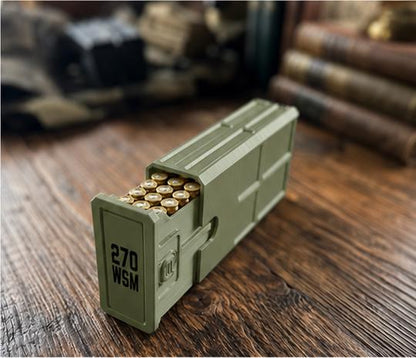 270 WSM Ammo Box – 20 Round Stackable Storage Case, Sliding Drawer, Dual Latches