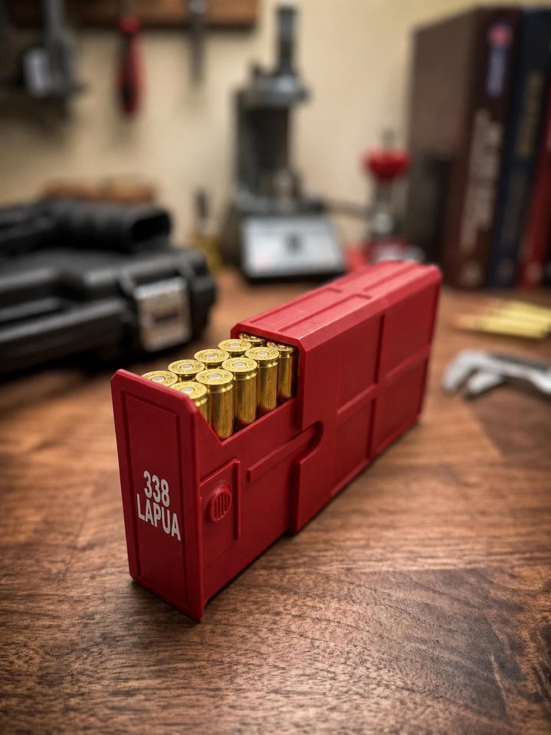 338 Lapua Ammo Box – 20 Round Stackable Storage Case (Made in USA)