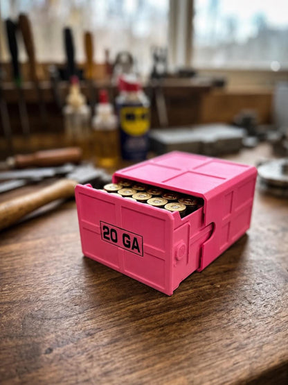 20 Gauge Shotshell Ammo Box – 25 Round Stackable Storage Case