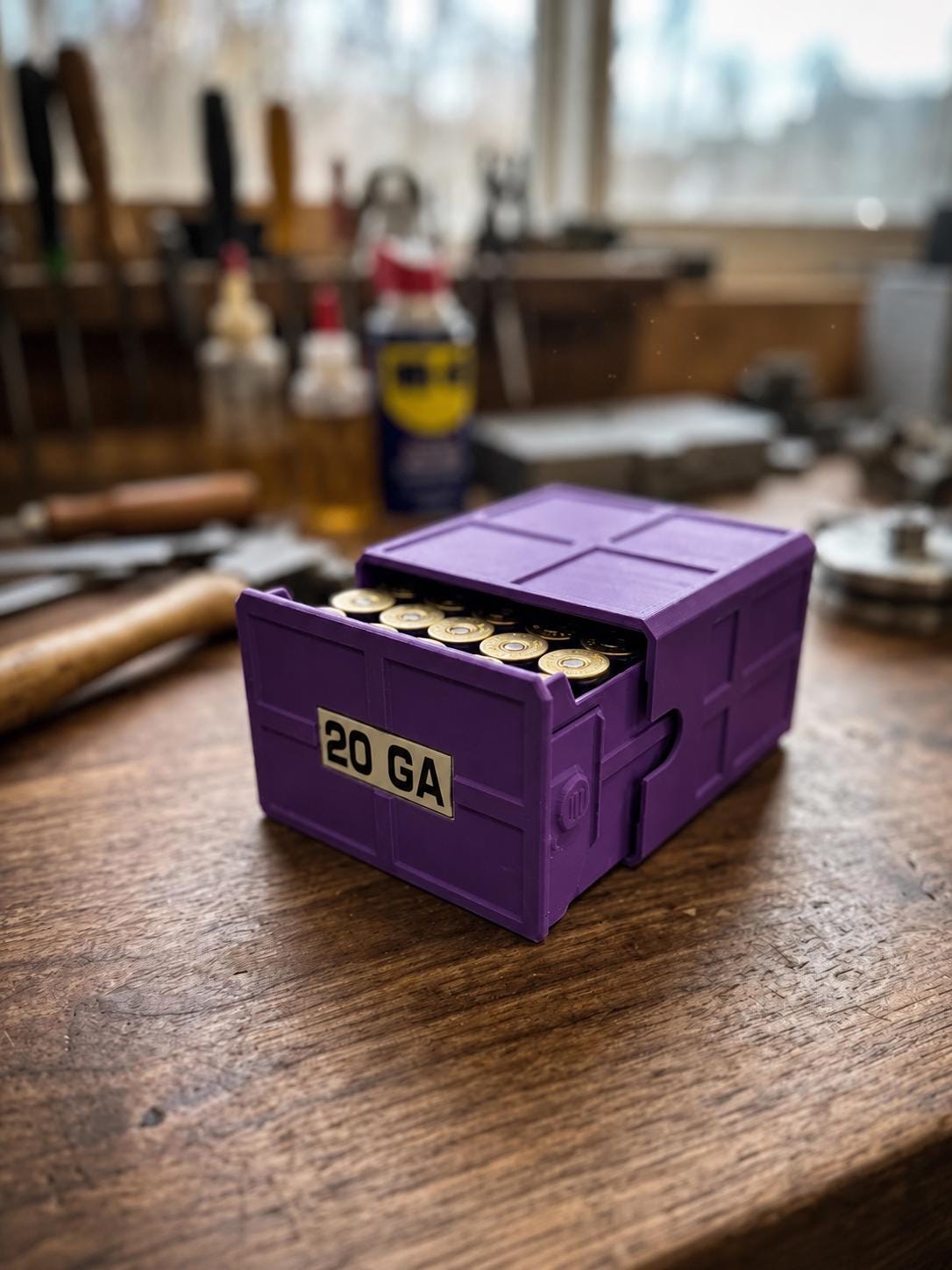 20 Gauge Shotshell Ammo Box – 25 Round Stackable Storage Case