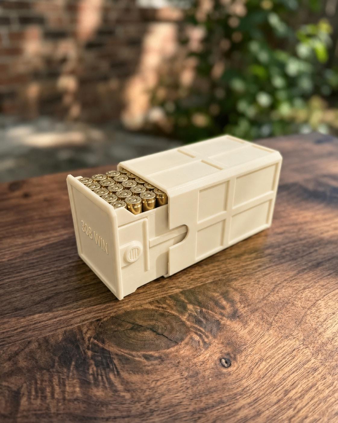 308 Winchester Magnum Ammo Box | 50 Round Stackable Storage Case | Dual-Latch