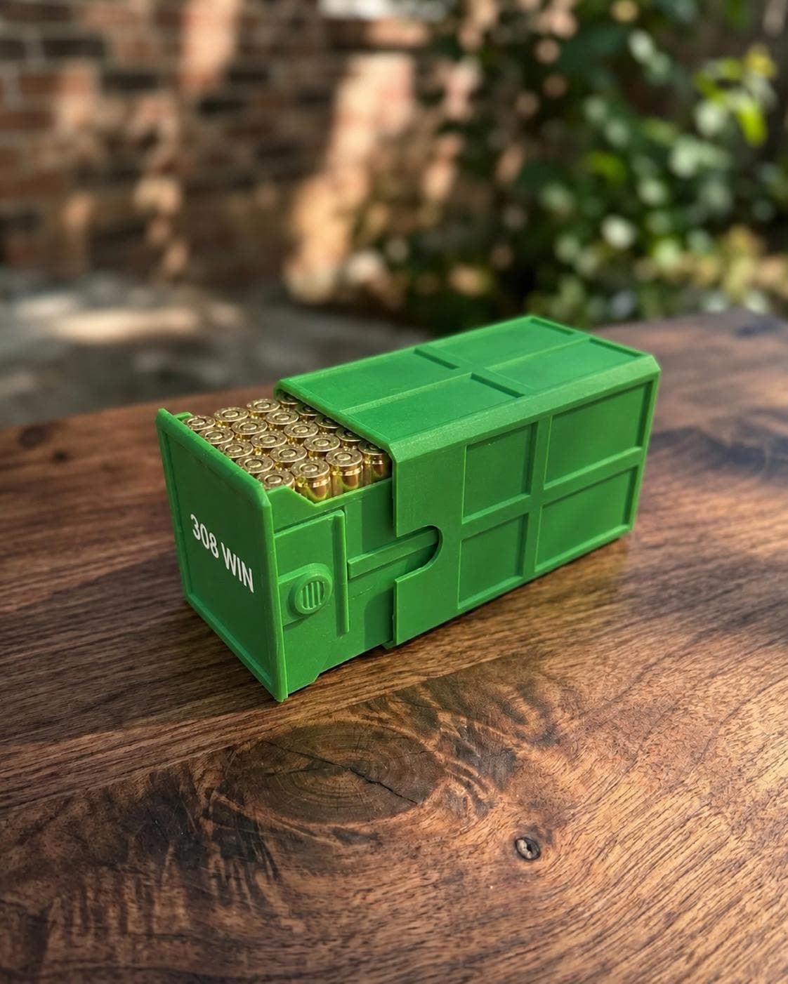 308 Winchester Magnum Ammo Box | 50 Round Stackable Storage Case | Dual-Latch