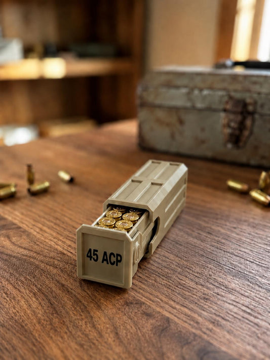 45 ACP Ammo Case – 16 Round Stackable Pocket Storage Box