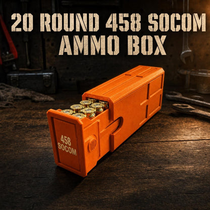 458 SOCOM 20-Round Ammo Box – Stackable Storage Organization Case