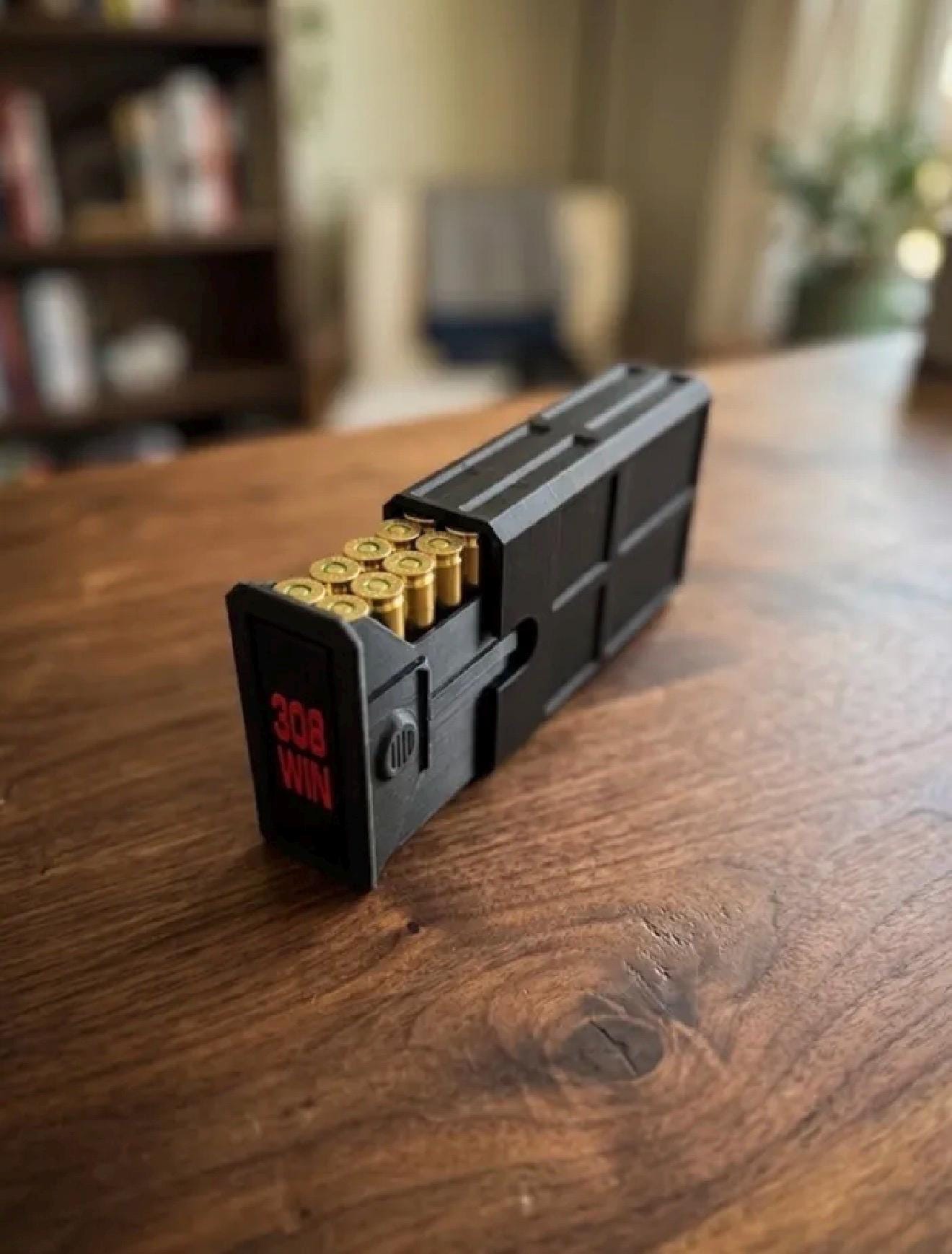 308 Winchester Magnum Ammo Box | 20 Round Stackable Storage Case | Dual-Latch Ammo Holder