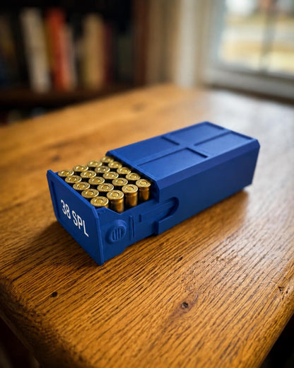 38 Special Ammo Case – 50 Round Stackable Storage Box, Dual-Latch System