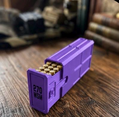 270 WSM Ammo Box – 20 Round Stackable Storage Case, Sliding Drawer, Dual Latches