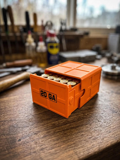 20 Gauge Shotshell Ammo Box – 25 Round Stackable Storage Case