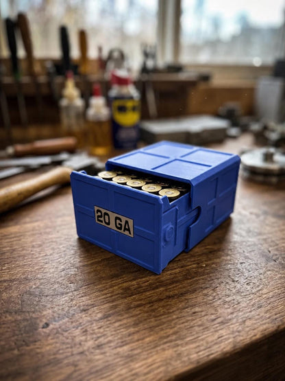 20 Gauge Shotshell Ammo Box – 25 Round Stackable Storage Case