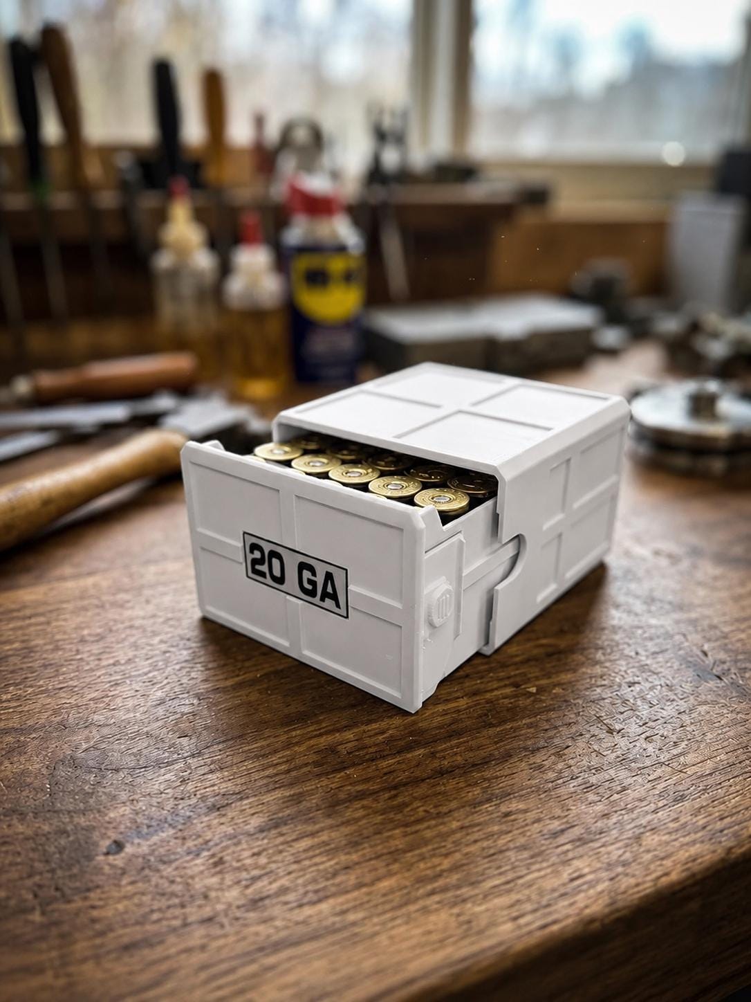 20 Gauge Shotshell Ammo Box – 25 Round Stackable Storage Case