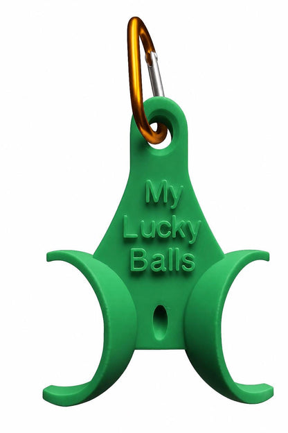 Golf Ball Holder Keychain, Custom Golf Gift, Holds 2 Balls & 2–4 Tees, Carabiner Golf Bag Accessory, Personalized Option