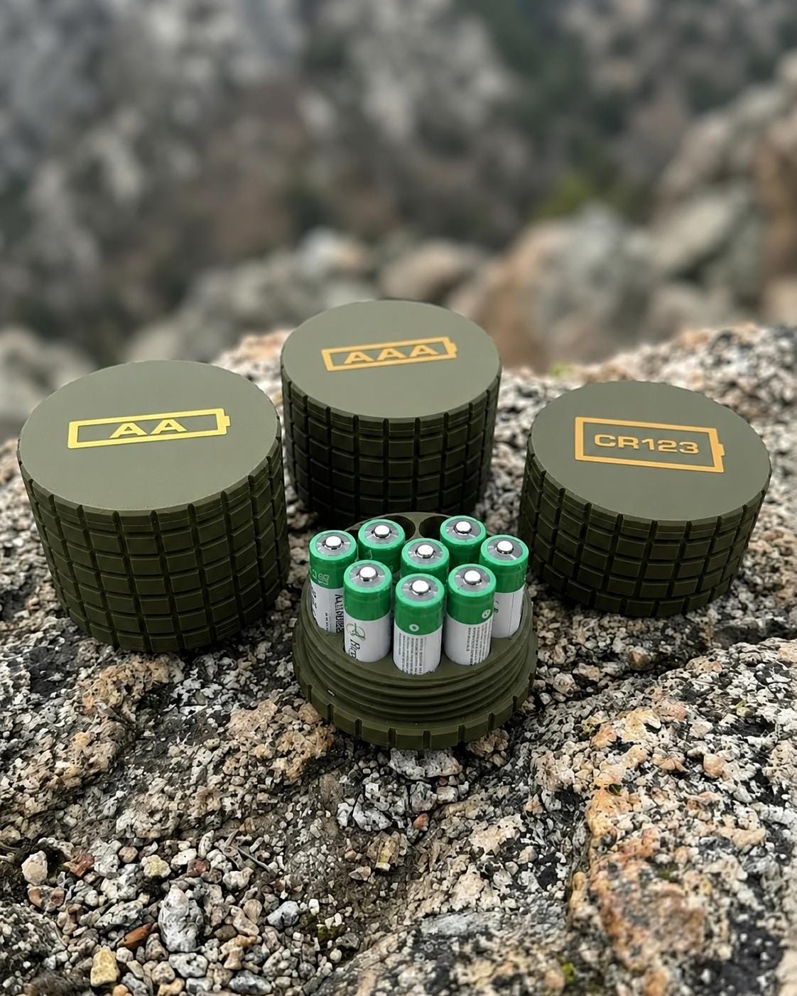 Battery Containers-Frag Pattern- Custom Colors