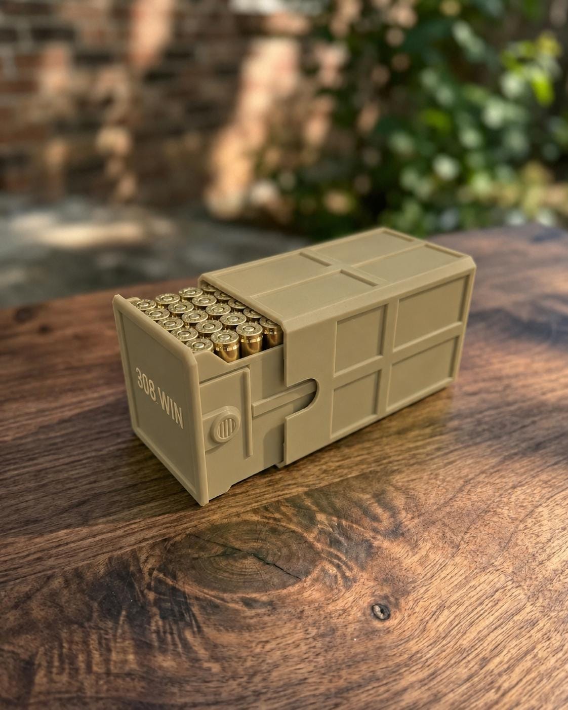308 Winchester Magnum Ammo Box | 50 Round Stackable Storage Case | Dual-Latch
