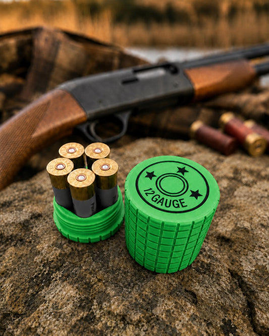 12 Gauge 5-Round Shotgun Shell Holder – Frag Pattern Ammo Storage Case