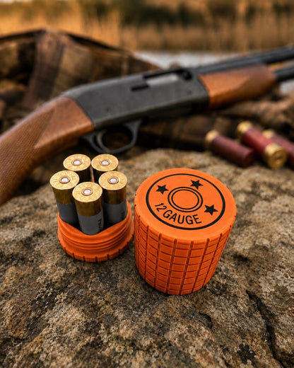 12 Gauge 5-Round Shotgun Shell Holder – Frag Pattern Ammo Storage Case