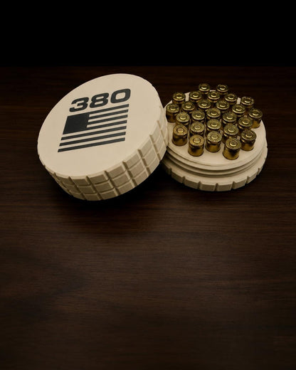 22LR Circular Frag Pattern 61 Rounds Ammo Case, Quick-Twist Lid, Multiple Color Options