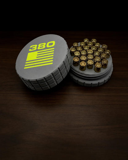 308 Winchester Magnum Circular Frag Pattern 15 Rounds Ammo Case, Quick-Twist Lid, Multiple Color Options