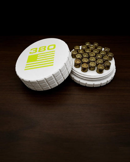 9MM Circular Frag Pattern 26 Rounds Ammo Case, Quick-Twist Lid, Multiple Color Options
