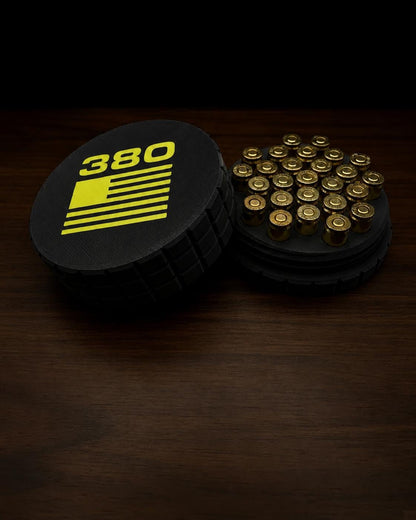 22LR Circular Frag Pattern 61 Rounds Ammo Case, Quick-Twist Lid, Multiple Color Options