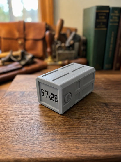 5.7x28 FN 50 Round Ammo Box – Stackable, Dual Latch Storage Case