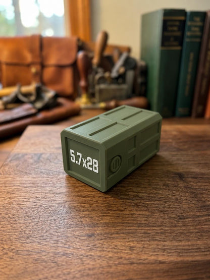 5.7x28 FN 50 Round Ammo Box – Stackable, Dual Latch Storage Case
