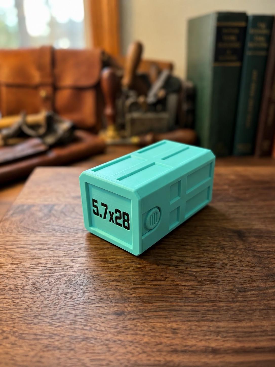5.7x28 FN 50 Round Ammo Box – Stackable, Dual Latch Storage Case