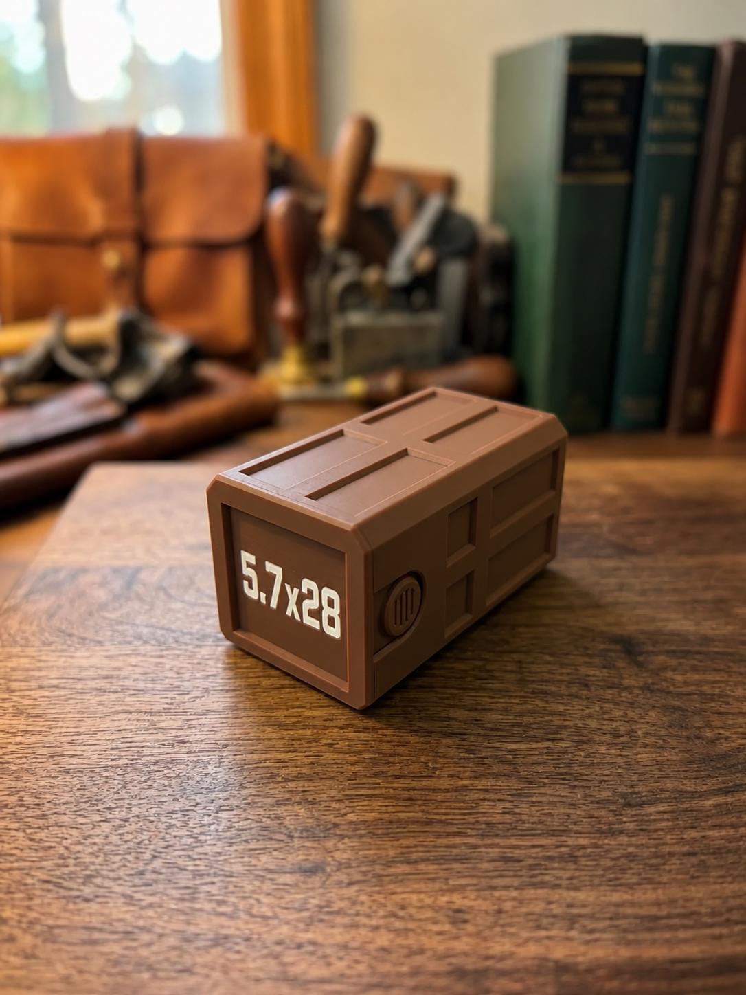 5.7x28 FN 50 Round Ammo Box – Stackable, Dual Latch Storage Case