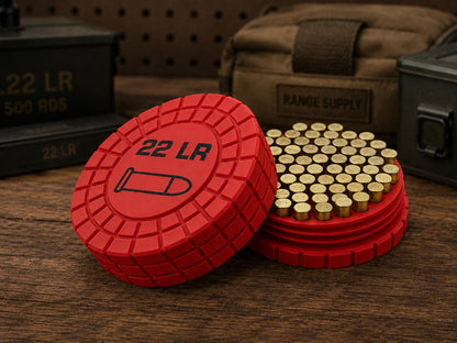 22LR Pocket Ammo Box – 55 Round Capacity – Compact Stackable Sliding Ammunition Storage Case