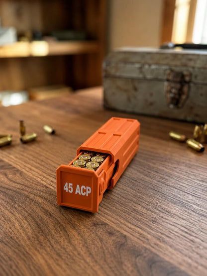 45 ACP Ammo Case – 16 Round Stackable Pocket Storage Box
