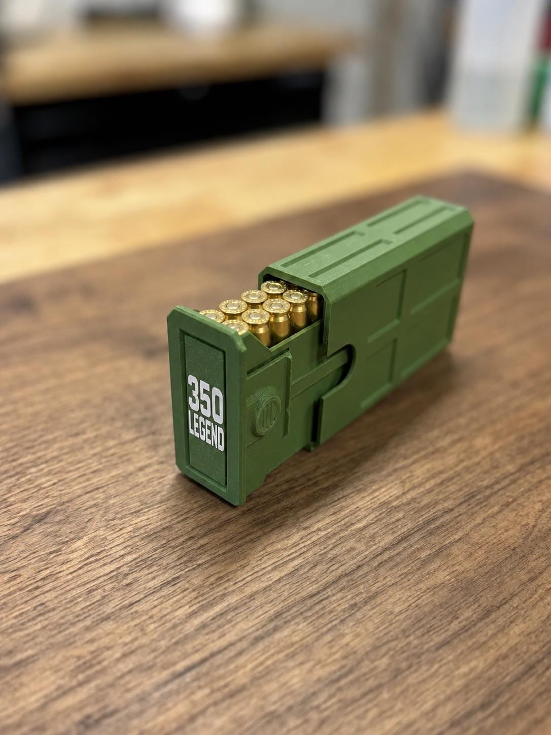 350 Legend Ammo Box, 20 Round Stackable Ammunition Storage Case, Range Box, Ammo Holder