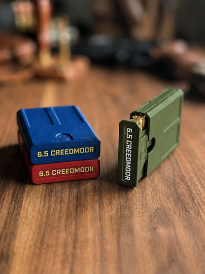 6.5 Creedmoor 8 Round Pocket Ammo Box, Stackable Storage Case (Made in USA)