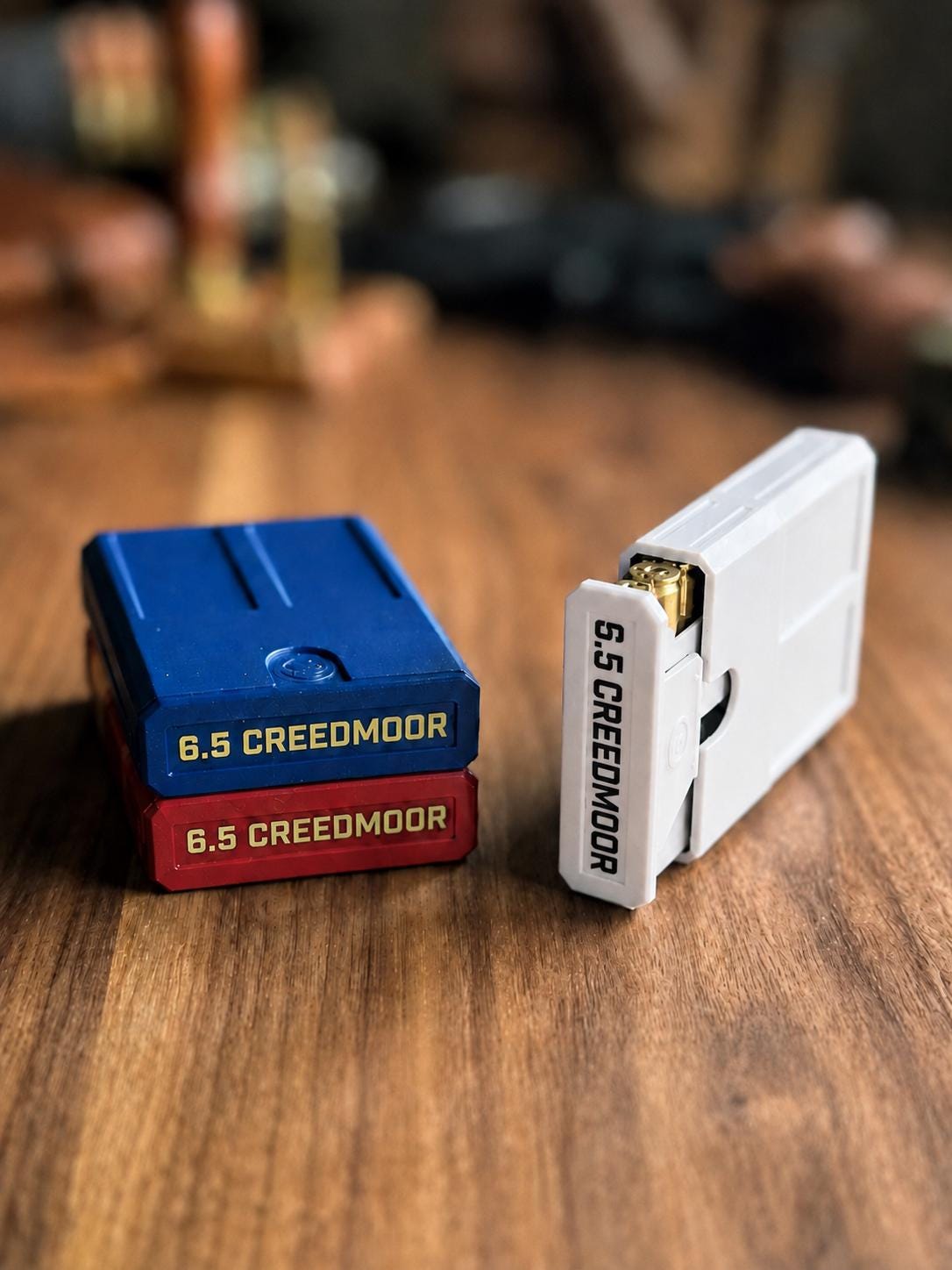 6.5 Creedmoor 8 Round Pocket Ammo Box, Stackable Storage Case (Made in USA)