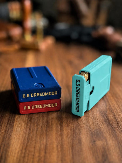 6.5 Creedmoor 8 Round Pocket Ammo Box, Stackable Storage Case (Made in USA)