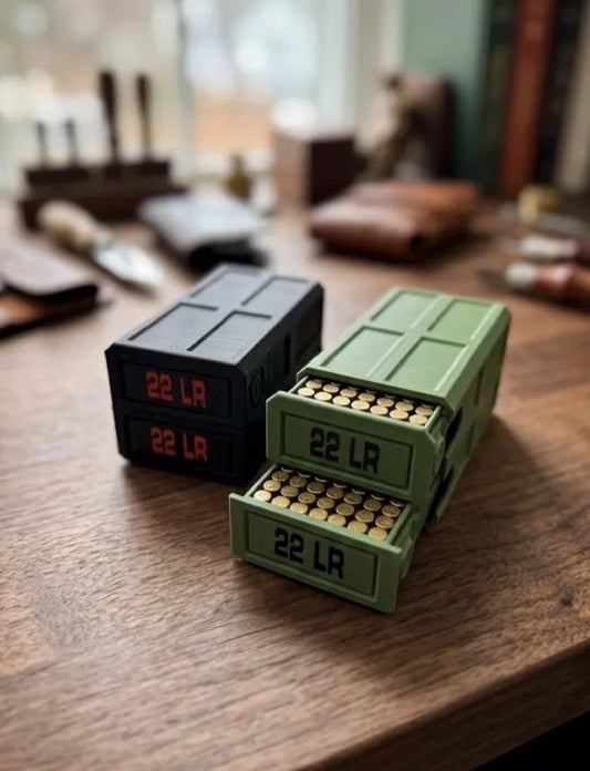 22LR Ammo Box – 210 Round Capacity – Stackable Sliding Ammunition Storage Case