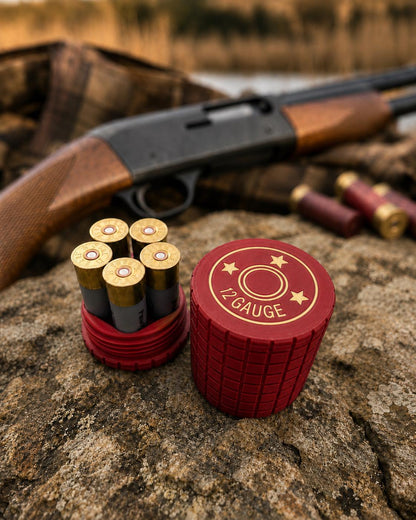 12 Gauge 5-Round Shotgun Shell Holder – Frag Pattern Ammo Storage Case