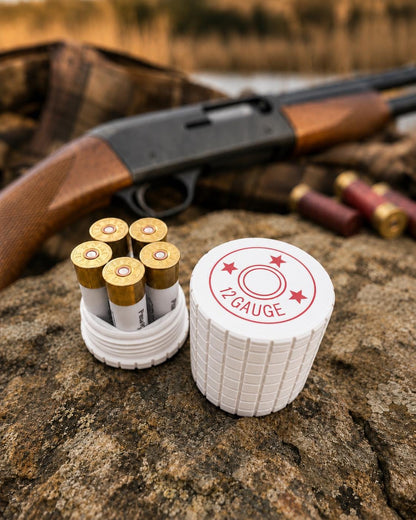 12 Gauge 5-Round Shotgun Shell Holder – Frag Pattern Ammo Storage Case