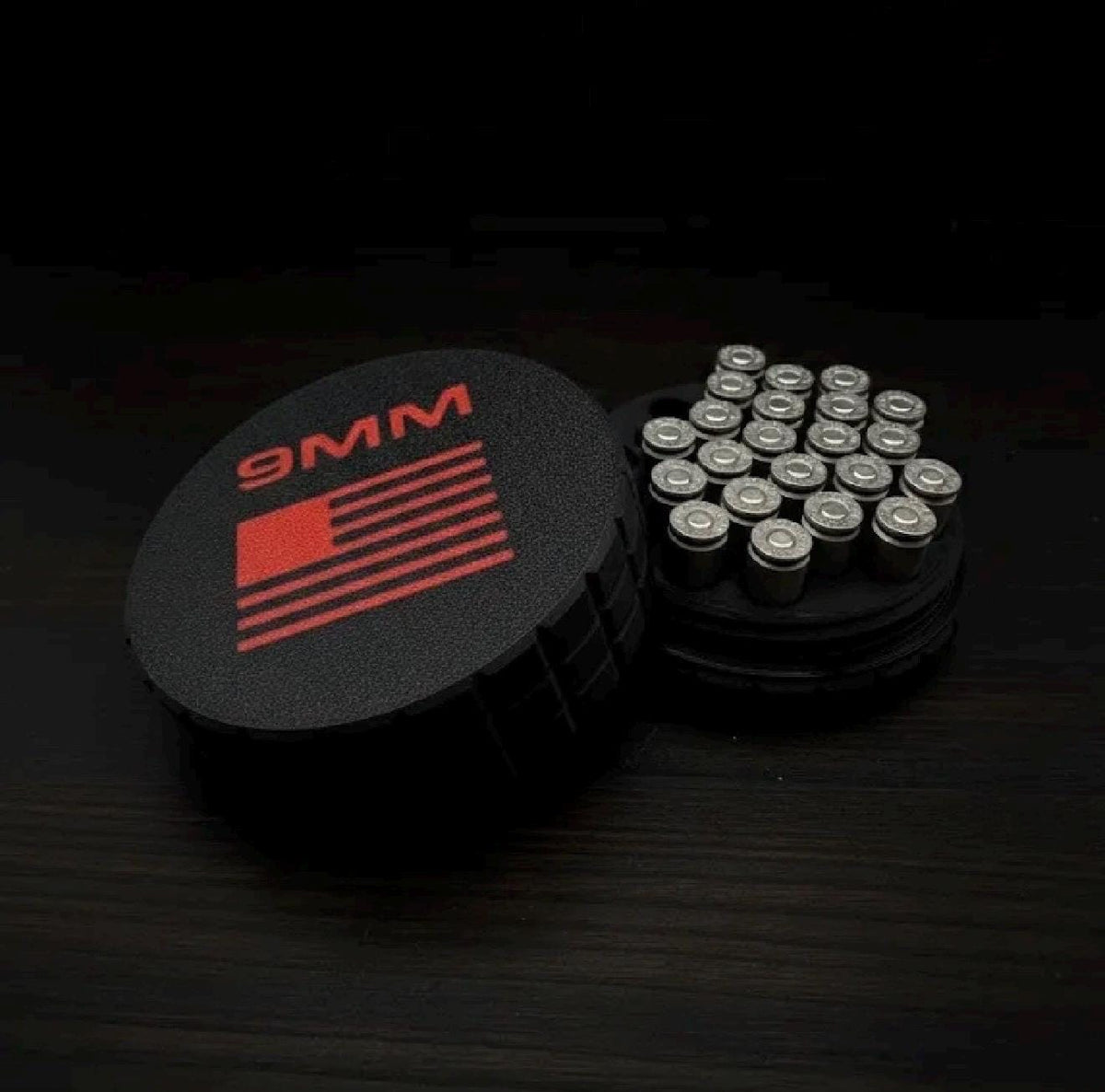 308 Winchester Magnum Circular Frag Pattern 15 Rounds Ammo Case, Quick-Twist Lid, Multiple Color Options