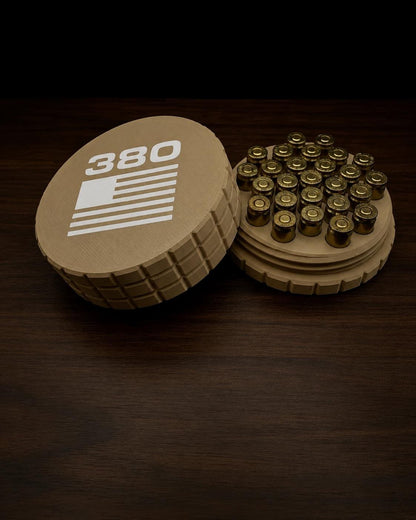 22LR Circular Frag Pattern 61 Rounds Ammo Case, Quick-Twist Lid, Multiple Color Options