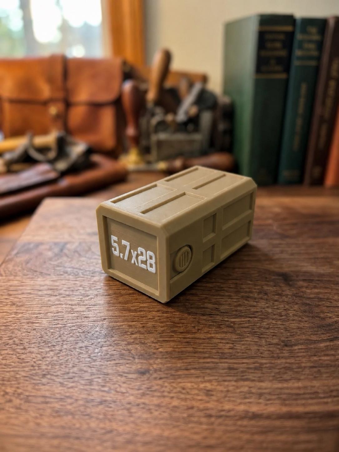 5.7x28 FN 50 Round Ammo Box – Stackable, Dual Latch Storage Case